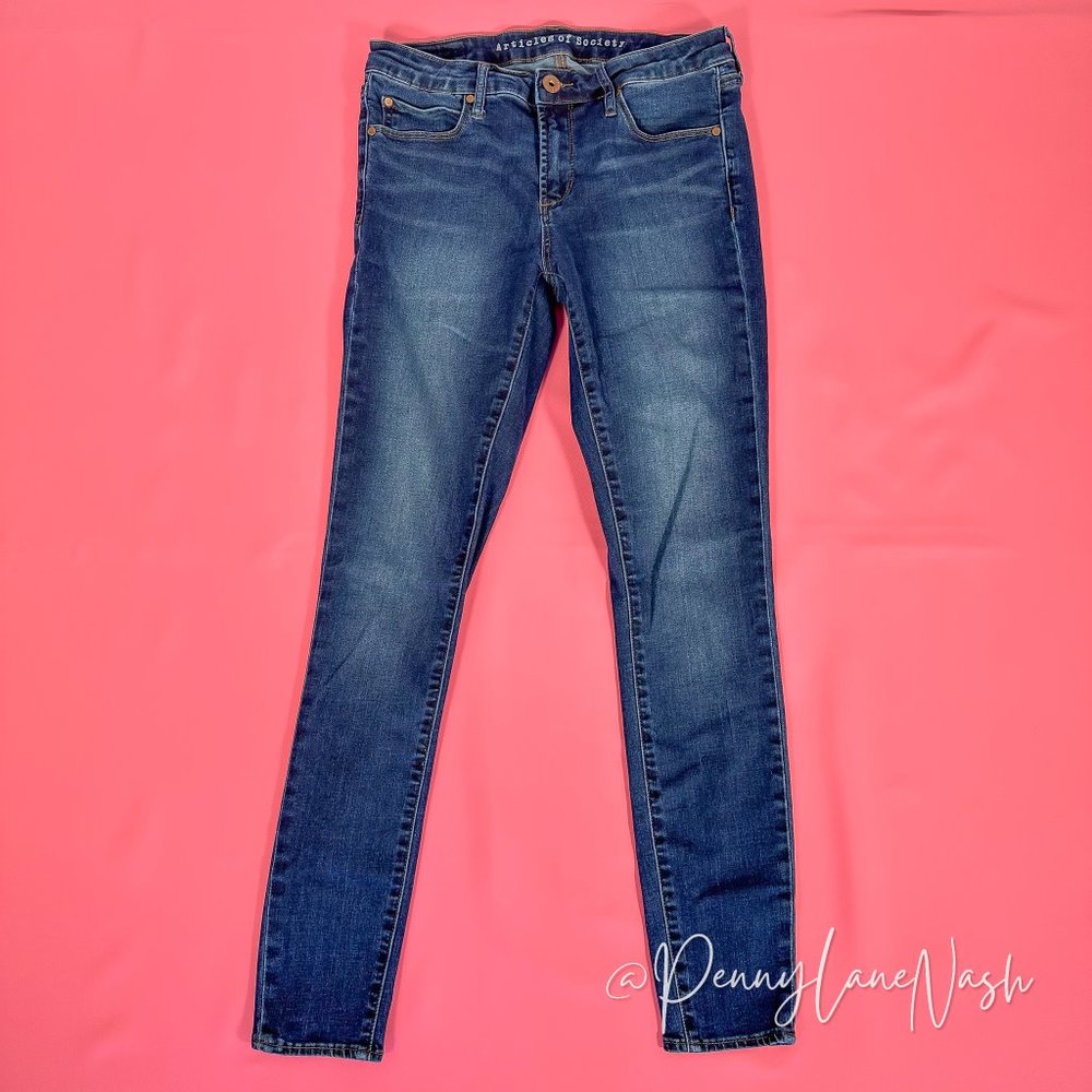 Articles of Society Mya Mid Rise Skinny Jeans Blue - Picture 3 of 13